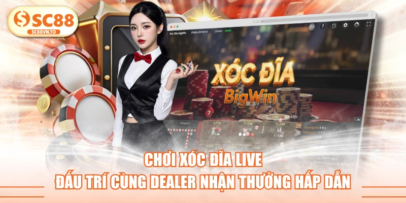 Chơi Xóc Đĩa Live - Đấu Trí Cùng Dealer Nhận Thưởng Hấp Dẫn